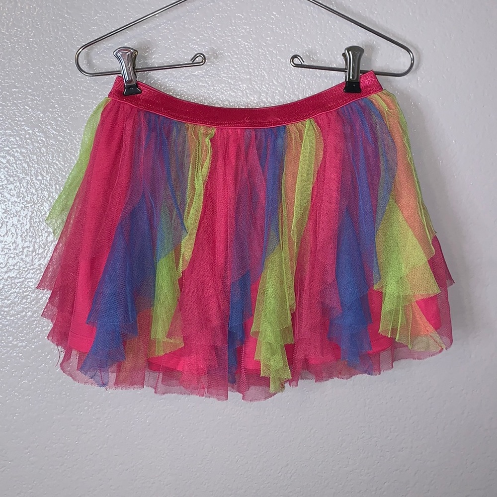 Ugly Dolls colorful rainbow tulle girls 10/12 mini skirt